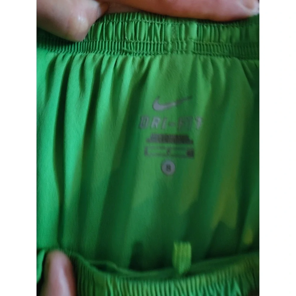 Nike Dri-FIT Tempo Running Shorts Womens Small Green‎ Blue Athletic Gym Training